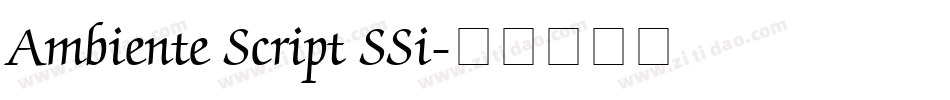 Ambiente Script SSi字体转换